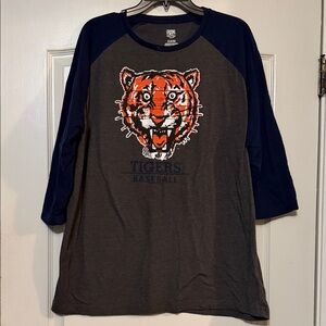 Detroit Tigers Baseball Graphic Tee - Charcoal and Navy